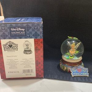 Disney Traditions Touch of Holly Tinkerbell Snow Globe